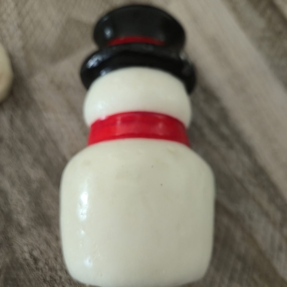 Vintage Christmas Candle Set Snowman Pair Holiday Decor Wax Figures - Picture 10 of 15
